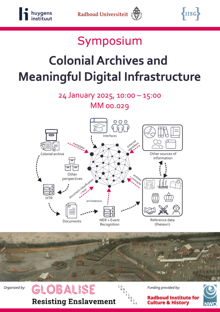 Poster announcing the symposium Colonial Archives and Meaningful Digital Infrastructure